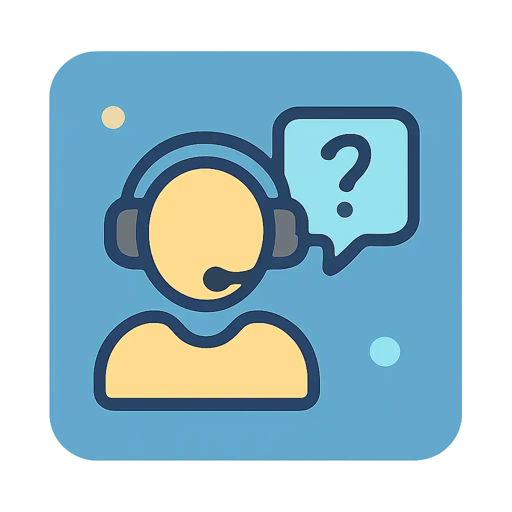 Customer support headset icon: 6 Club Win help and contact visual