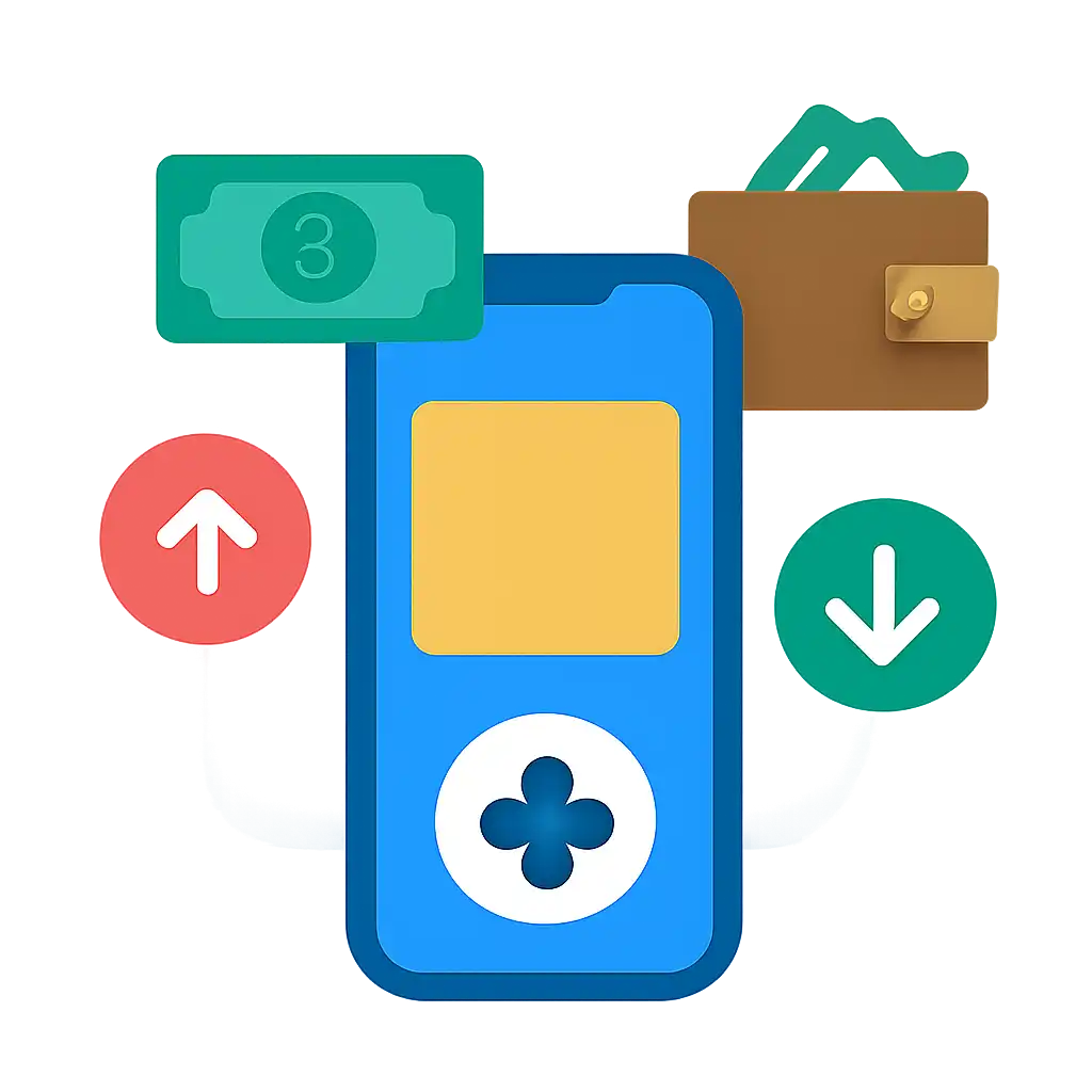 Payments / UPI symbols: 6 Club Win deposit and withdrawal graphic